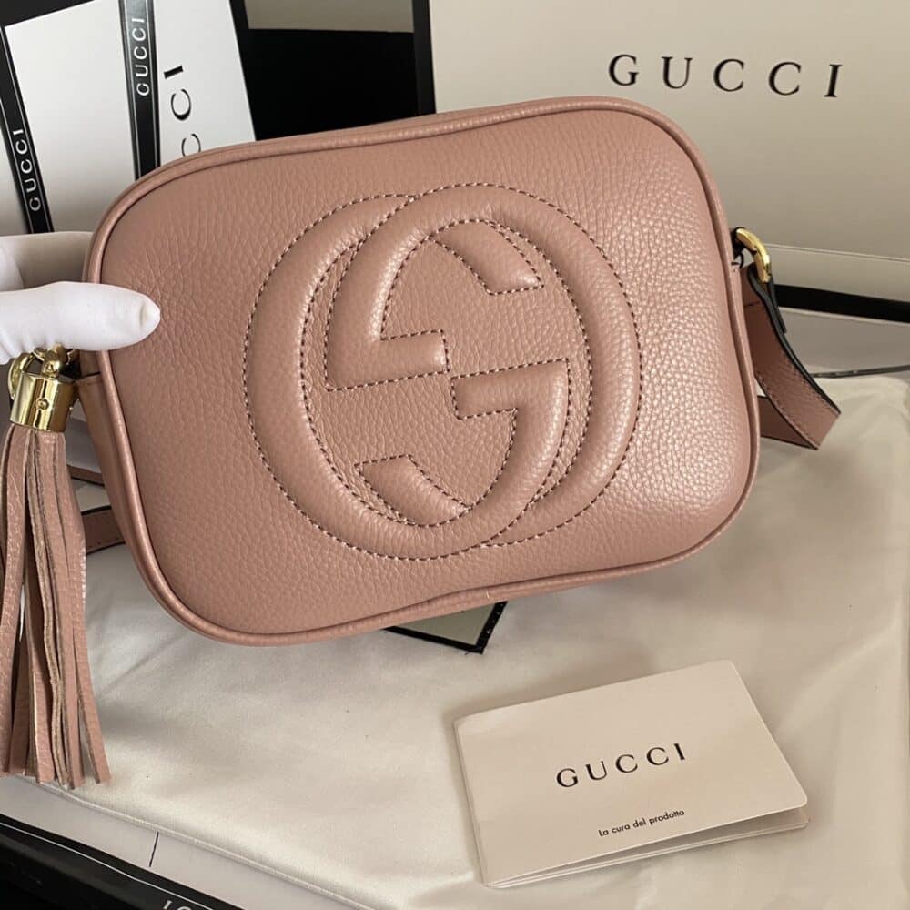 GUCCI SOHO SMALL LEATHER DISCO BAG PINK 308364 A7M0G - Image 7