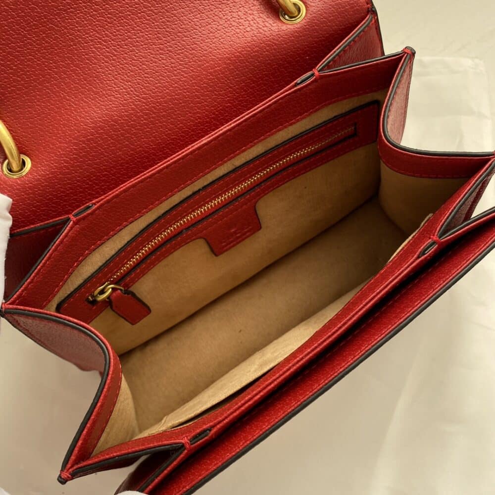 GUCCI QUEEN MARGARET GG SMALL TOP HANDLE BAG RED 25.5CM - Image 5