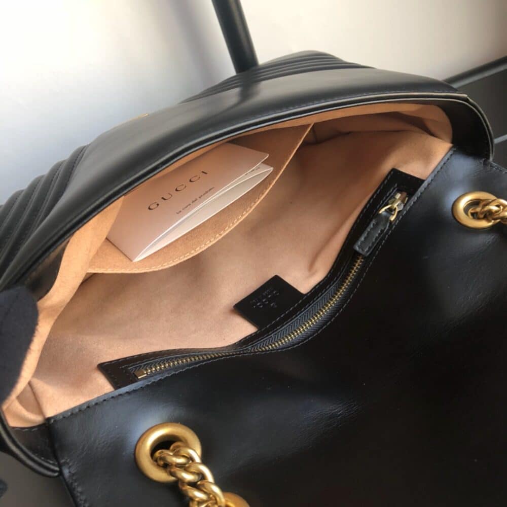 GUCCI MARMONT MEDIUM MATELASSÉ SHOULDER BAG 26CM 443496 DTDIT 1000 - Image 8
