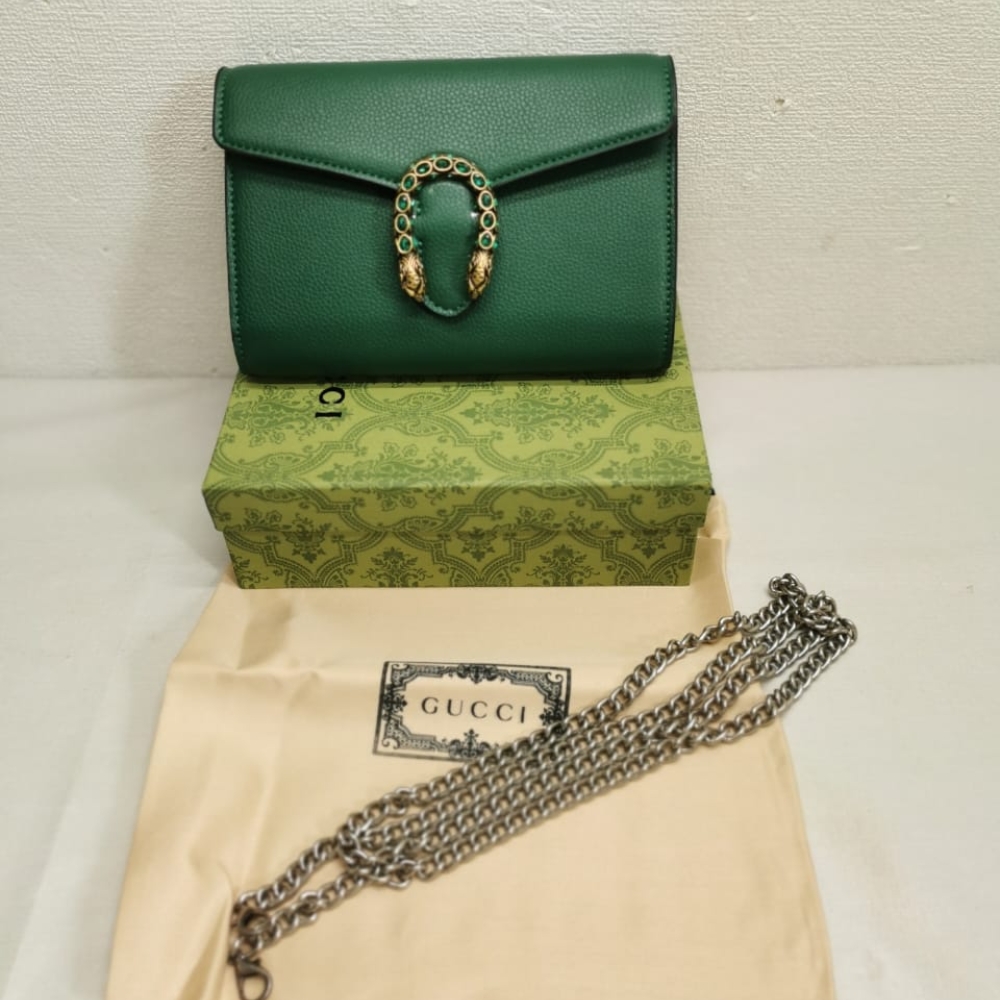 GUCCI WOMEN'S DIONYSUS MINI CHAIN BAG GREEN 20CM 401231 CAOGX 3120 - Image 6