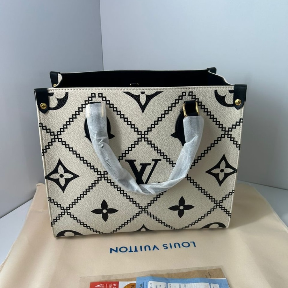 Alternative view of LOUIS VUITTON ONTHEGO MM MONOGRAM CREAM BLACK 35CM M46016