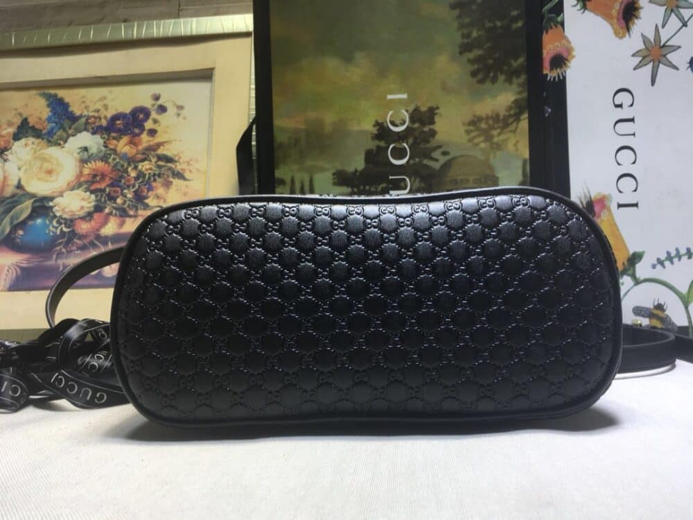 GUCCI GG DOME SATCHEL SHOULDER BAG BLACK 24CM 449654 BMJ1G 1000 - Image 6
