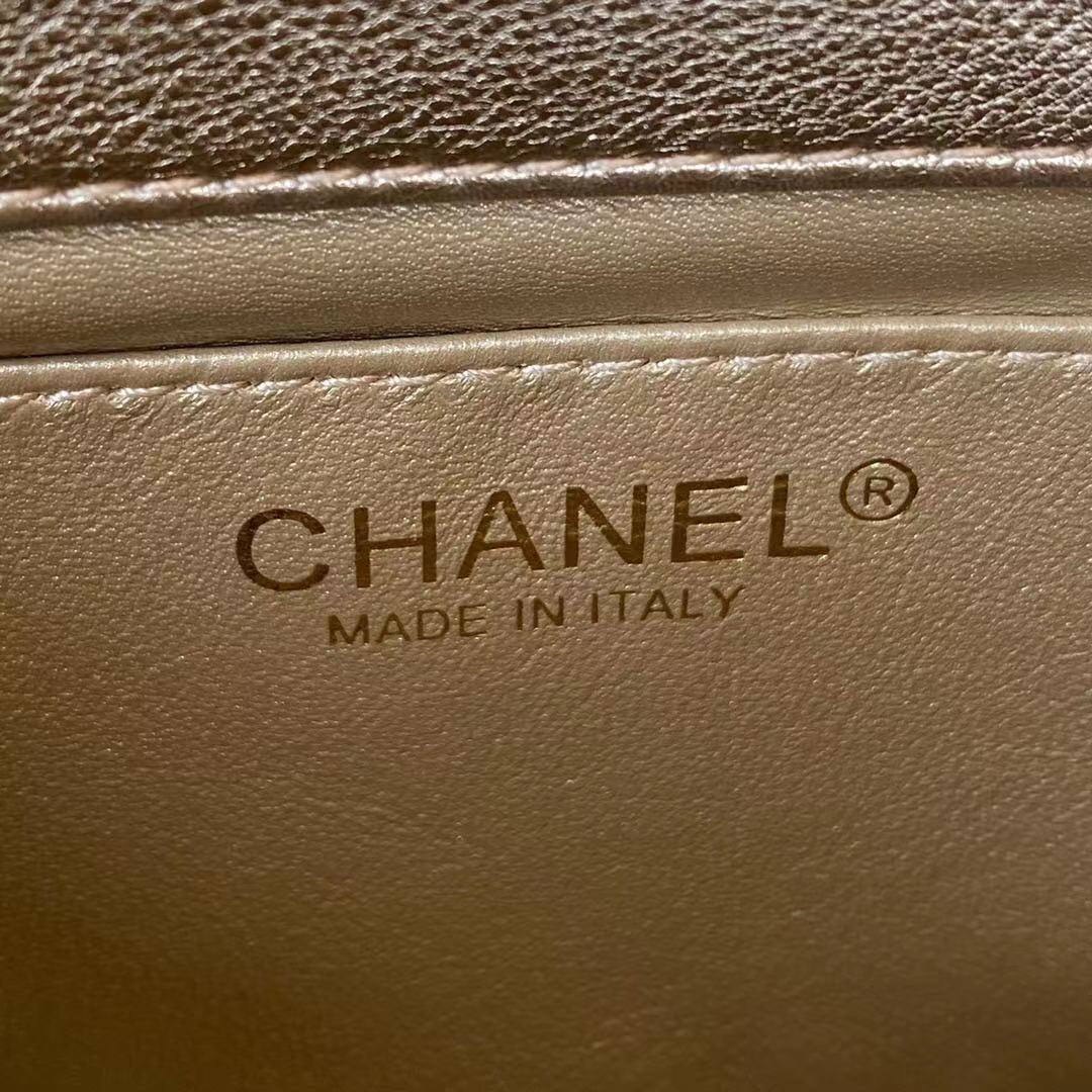CHANEL MINI FLAP BAG GOLD AS3239 - Image 4