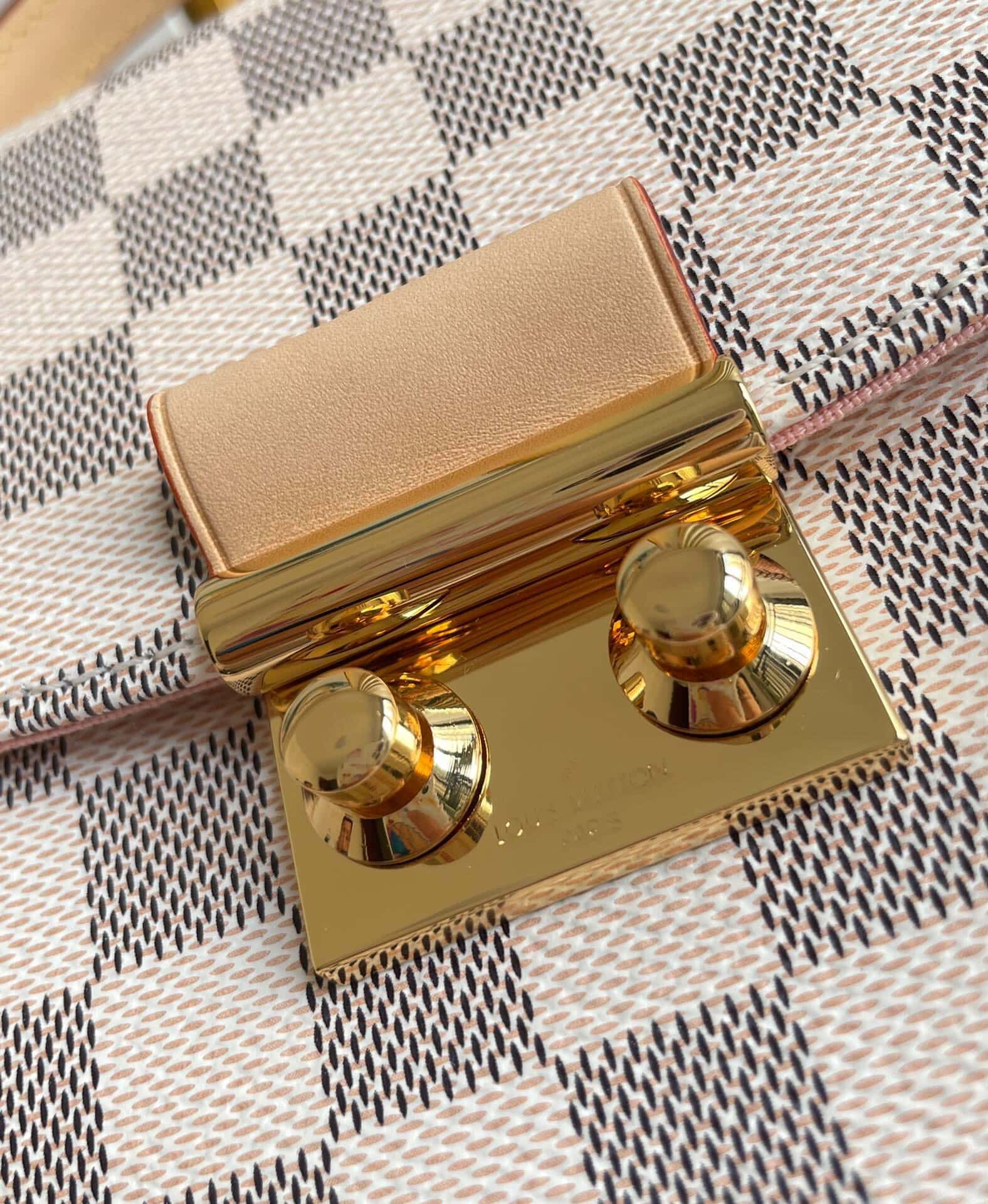 LOUIS VUITTON CROISETTE DAMIER AZUR CANVAS 25CM N41581 - Image 4