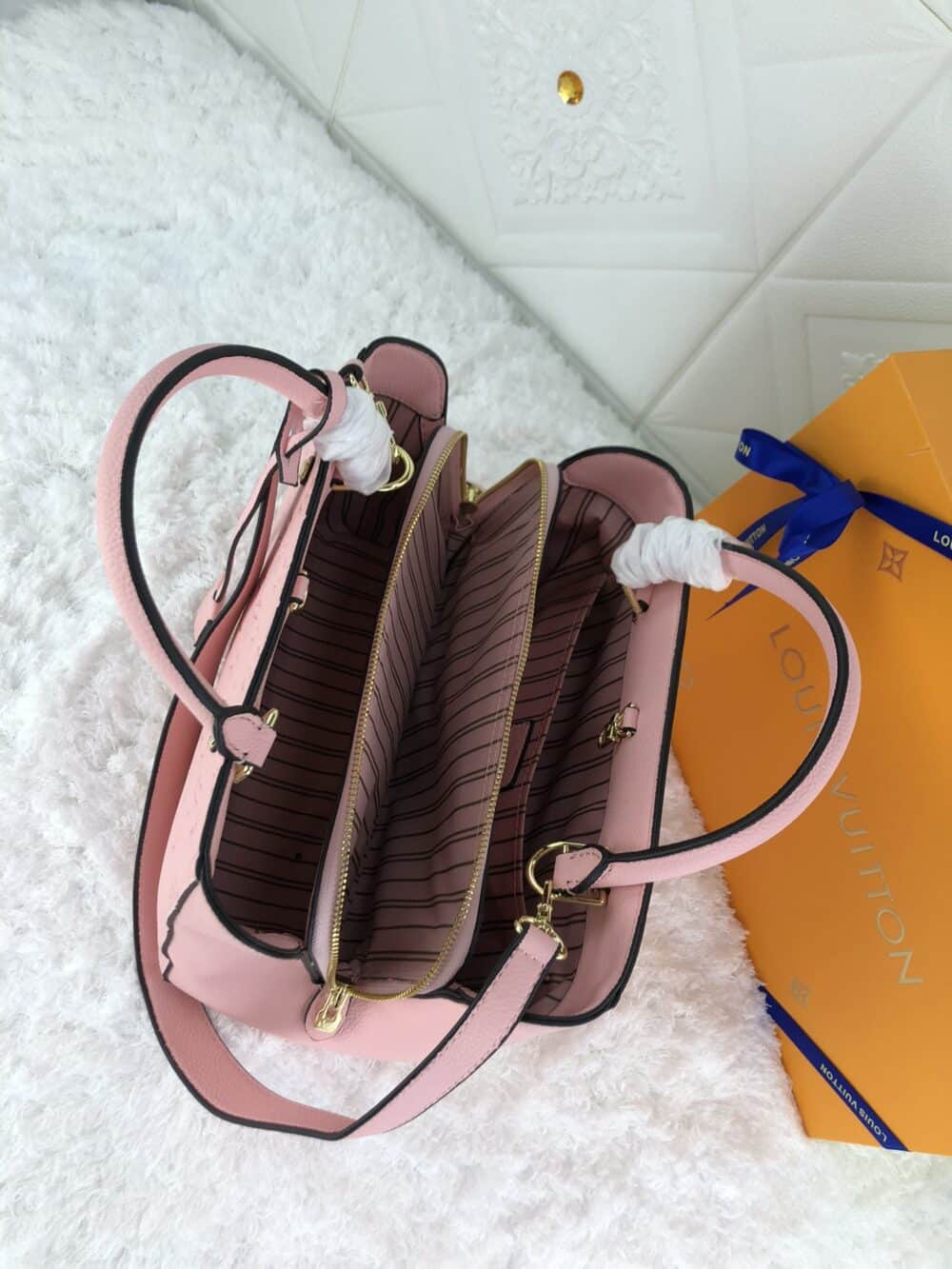 LOUIS VUITTON MONTAIGNE BB EMPREINTE NOIR PINK 33CM - Image 9