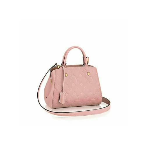 LOUIS VUITTON MONTAIGNE BB EMPREINTE NOIR PINK 33CM