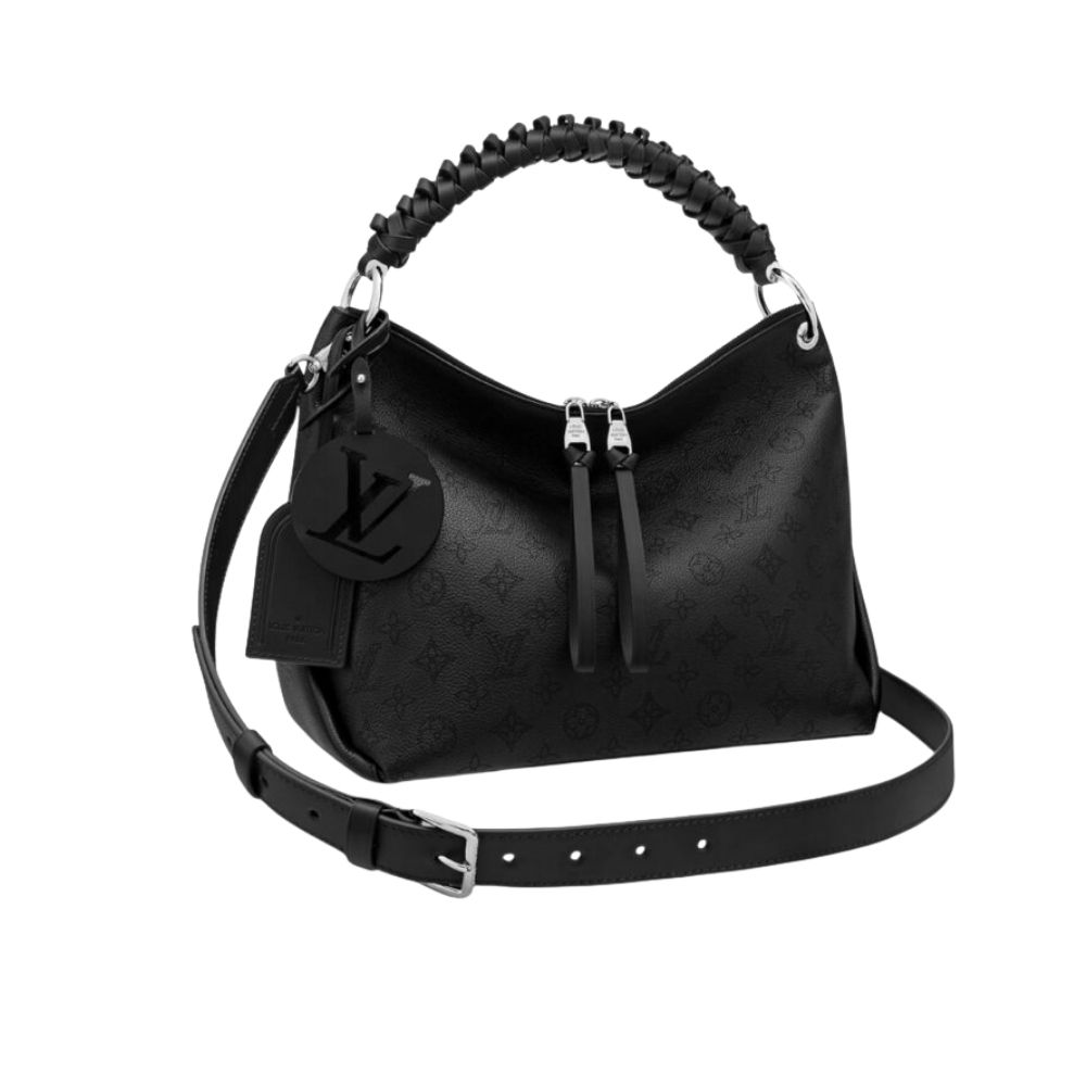 Louis Vuitton Beaubourg Hobo Mm Mahina Black 32Cm M56073