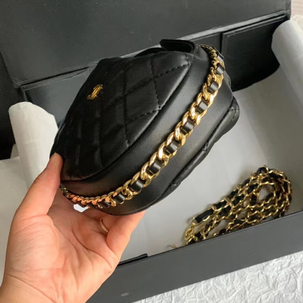 CHANEL WOMEN'S POUCH IN BLACK 20CM AP3095 B09796 94305 - Image 4