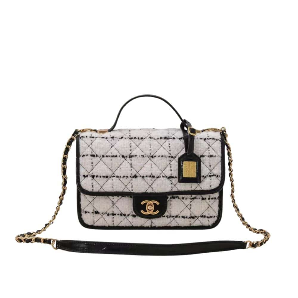 CHANEL MEDIUM FLAP BAG WITH TOP HANDLE 25CM AS3652 B09403 NK472