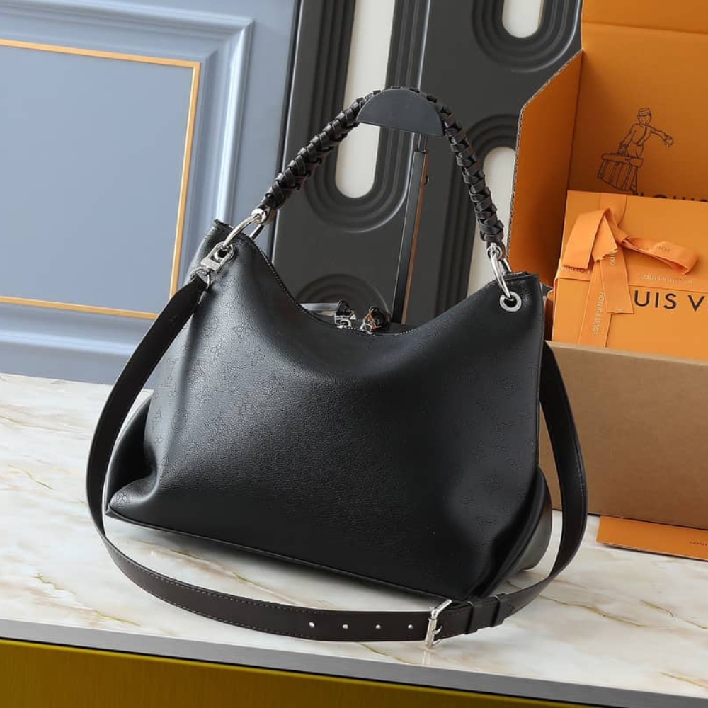 LOUIS VUITTON BEAUBOURG HOBO MM MAHINA BLACK 32CM M56073 - Image 3