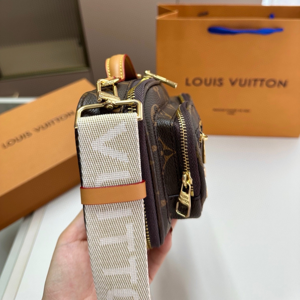LOUIS VUITTON UTILITY CROSSBODY BAG BROWN 18CM M80446 - Image 8