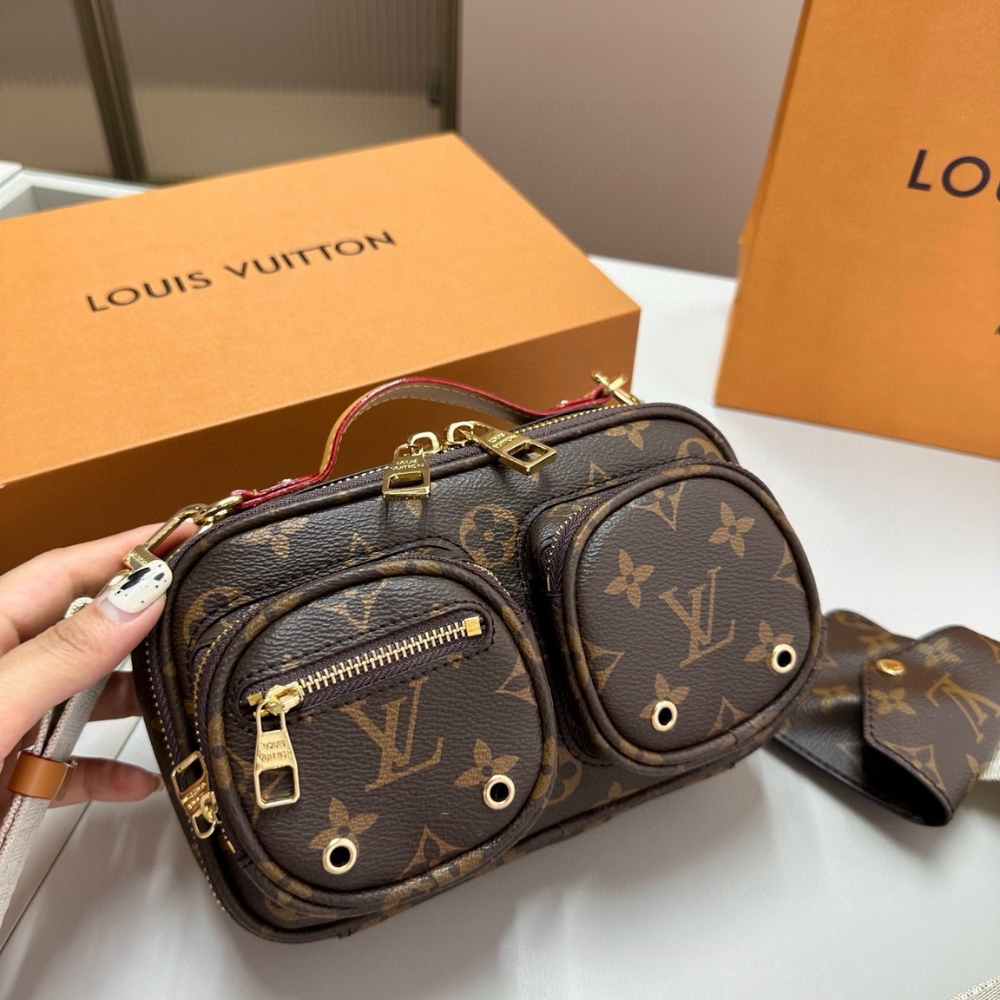 Alternative view of LOUIS VUITTON UTILITY CROSSBODY BAG BROWN 18CM M80446