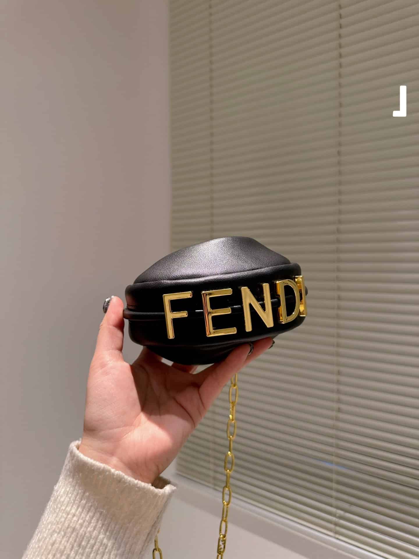 FENDI NANO FENDIGRAPHY BLACK LEATHER CHARM 19CM 7AS089A5DYF1HEJ - Image 2