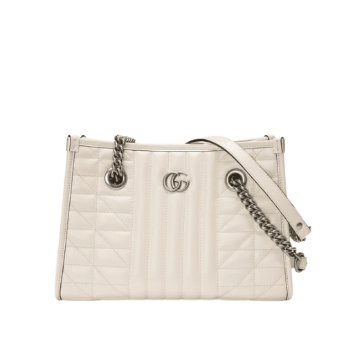 GUCCI GG MARMONT SMALL TOTE BAG WHITE 26.5CM 681483 UM8BN 9022