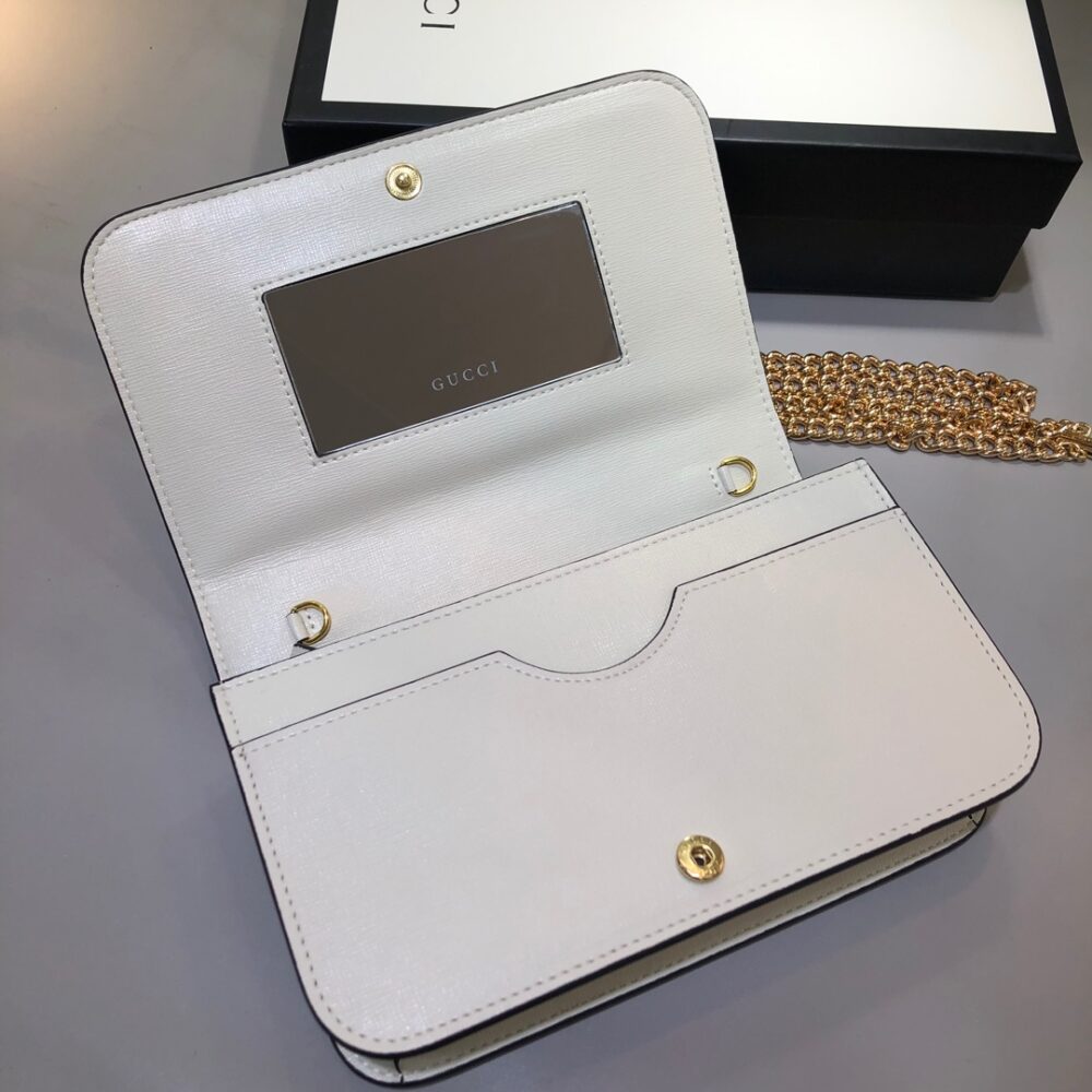 GUCCI HORSEBIT 1955 WALLET WITH CHAIN WHITE 20CM 621892 0YK0G 9022 - Image 4