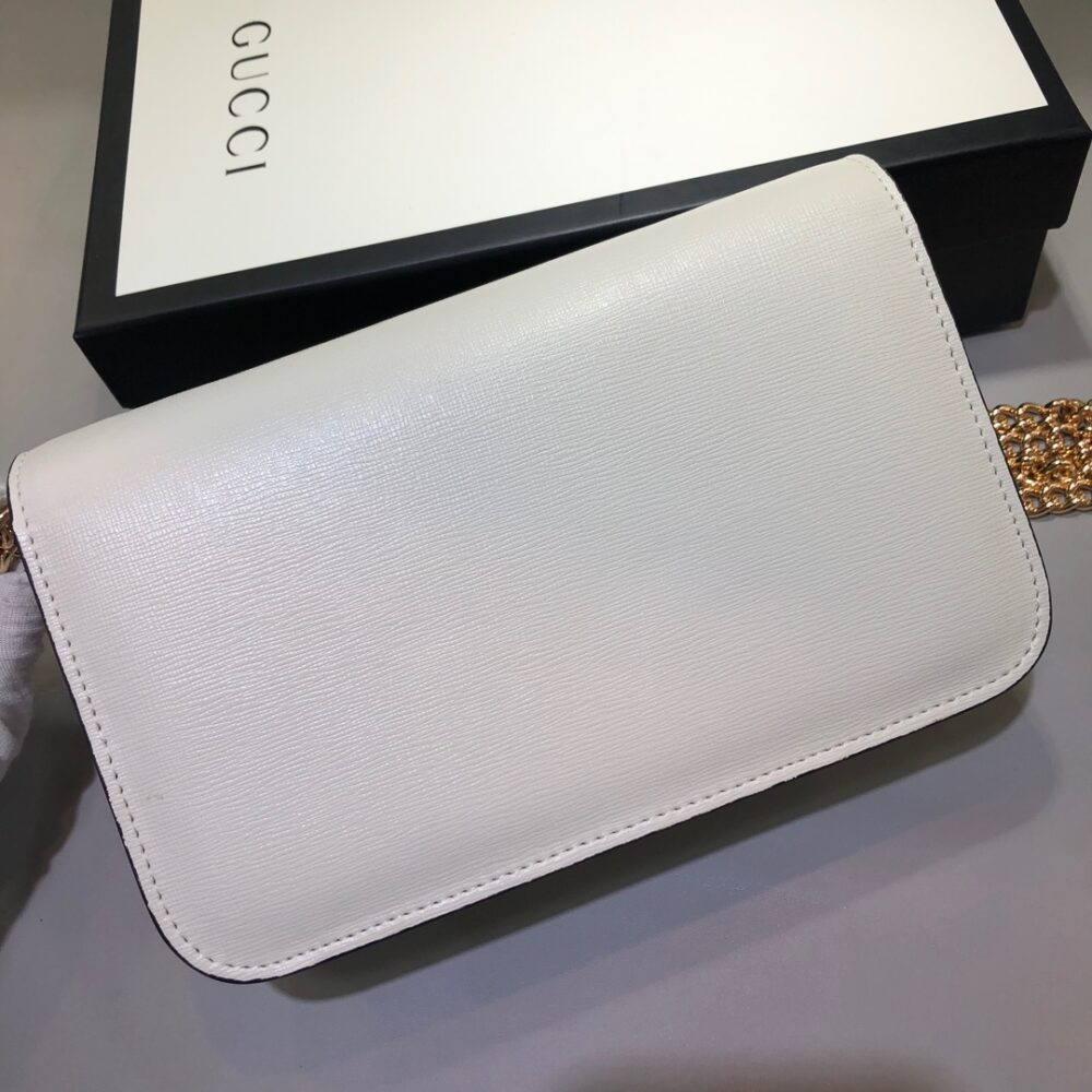 GUCCI HORSEBIT 1955 WALLET WITH CHAIN WHITE 20CM 621892 0YK0G 9022 - Image 6