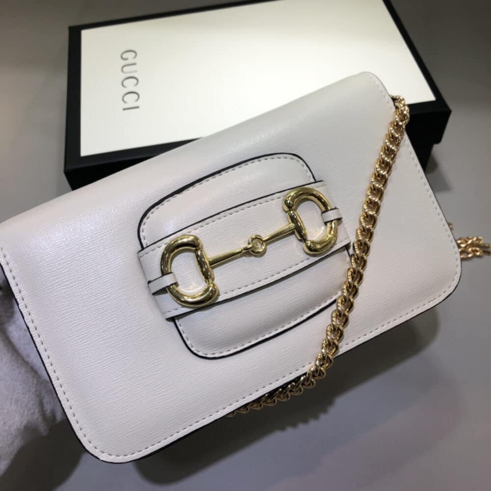 GUCCI HORSEBIT 1955 WALLET WITH CHAIN WHITE 20CM 621892 0YK0G 9022 - Image 7