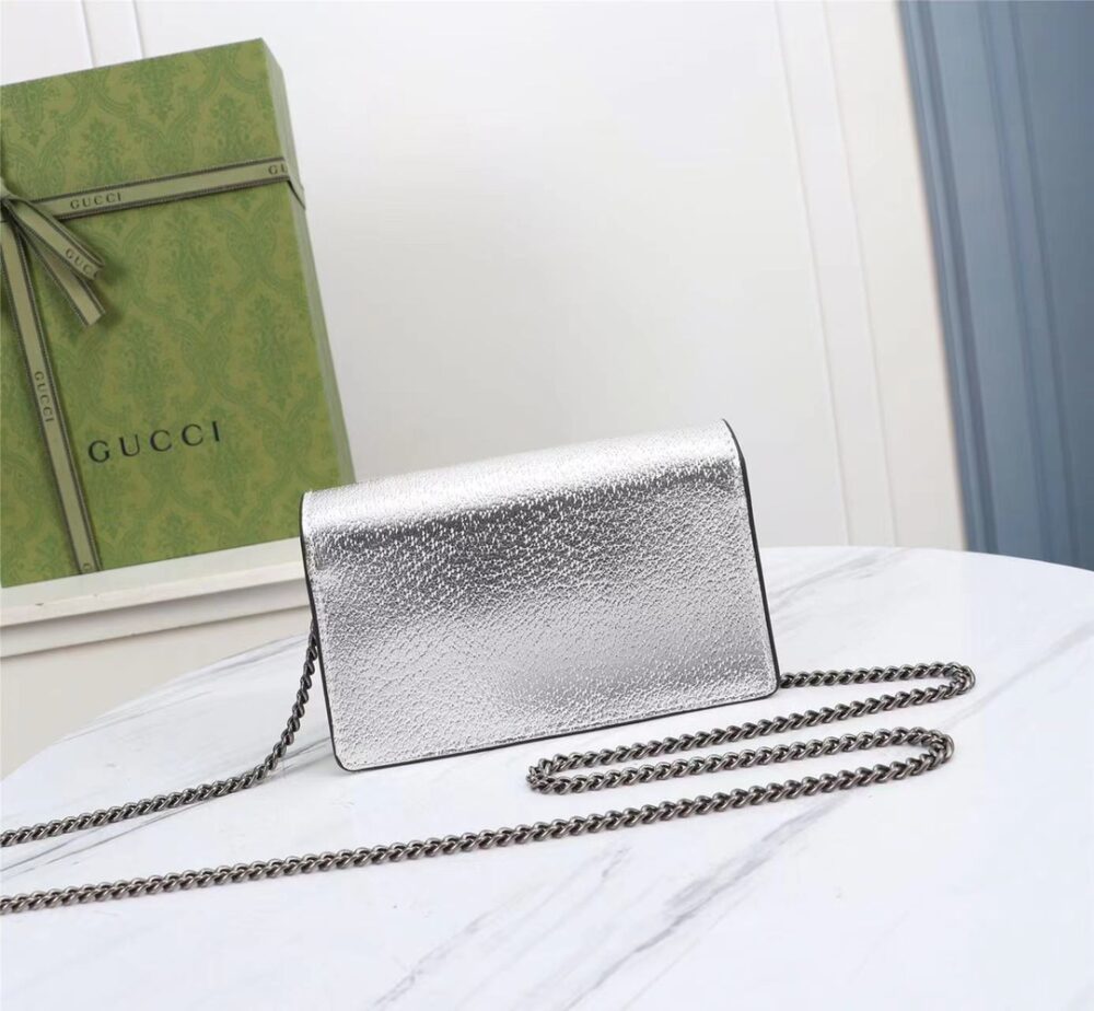 GUCCI WOMEN'S DIONYSUS SUPER MINI CROSSBODY BAG SILVER 16CM 476432 1TRBN 8173 - Image 7