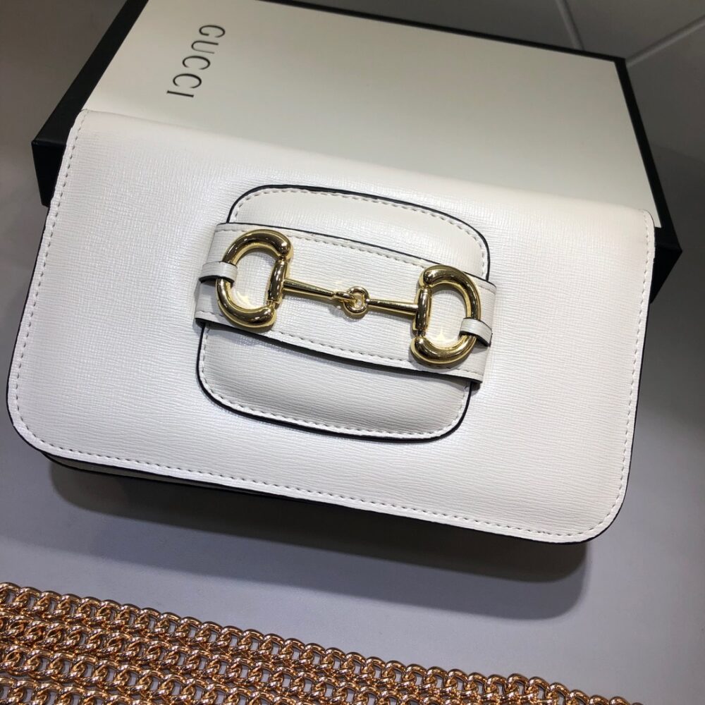 GUCCI HORSEBIT 1955 WALLET WITH CHAIN WHITE 20CM 621892 0YK0G 9022 - Image 8