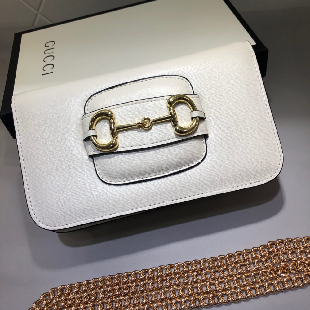 GUCCI HORSEBIT 1955 WALLET WITH CHAIN WHITE 20CM 621892 0YK0G 9022 - Image 9