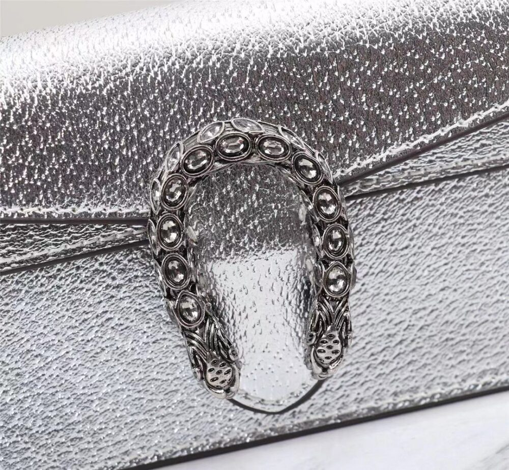 GUCCI WOMEN'S DIONYSUS SUPER MINI CROSSBODY BAG SILVER 16CM 476432 1TRBN 8173 - Image 9