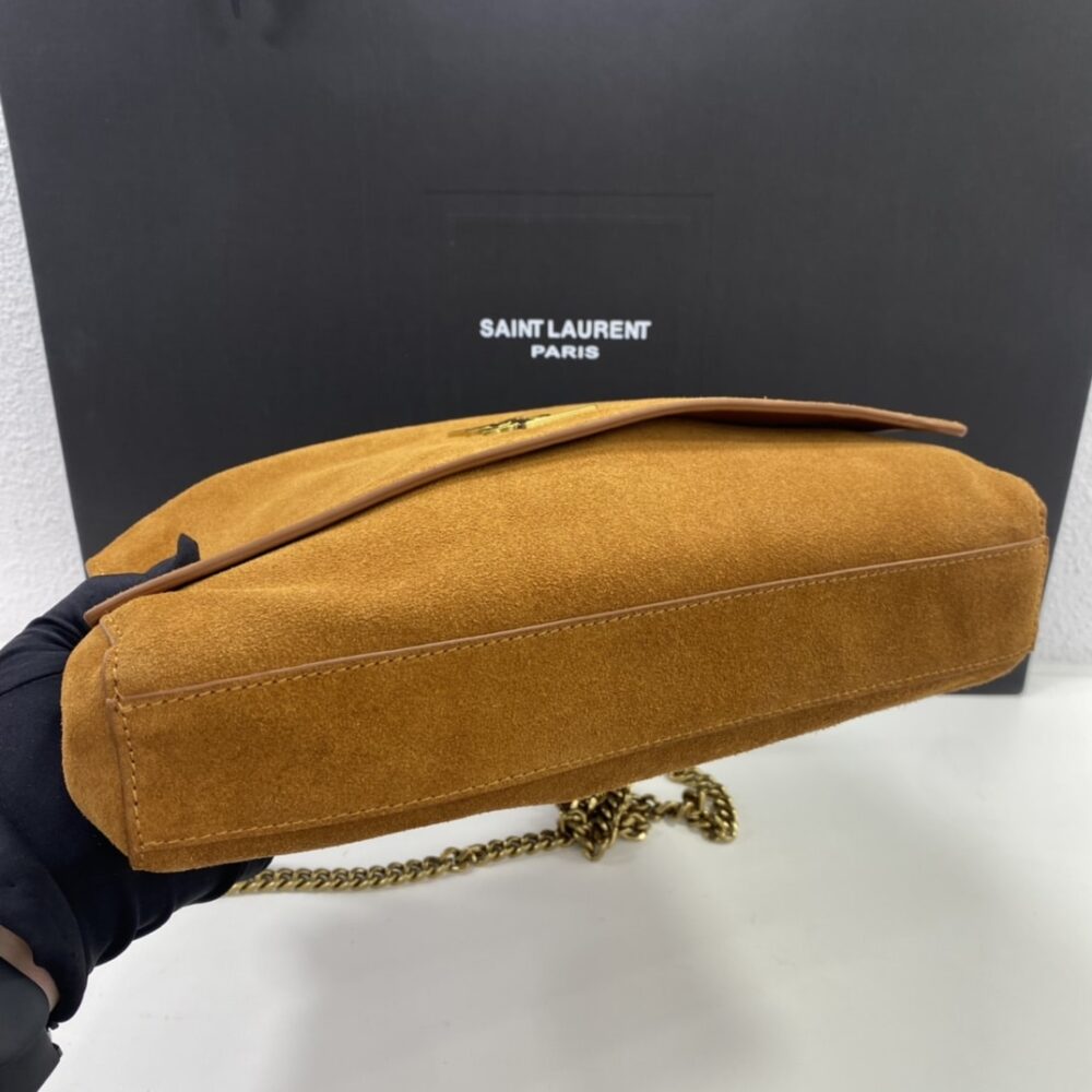 SAINT LAURENT KATE MEDIUM REVERSIBLE CHAIN BAG IN SUEDE AND SMOOTH LEATHER TAN - Image 5