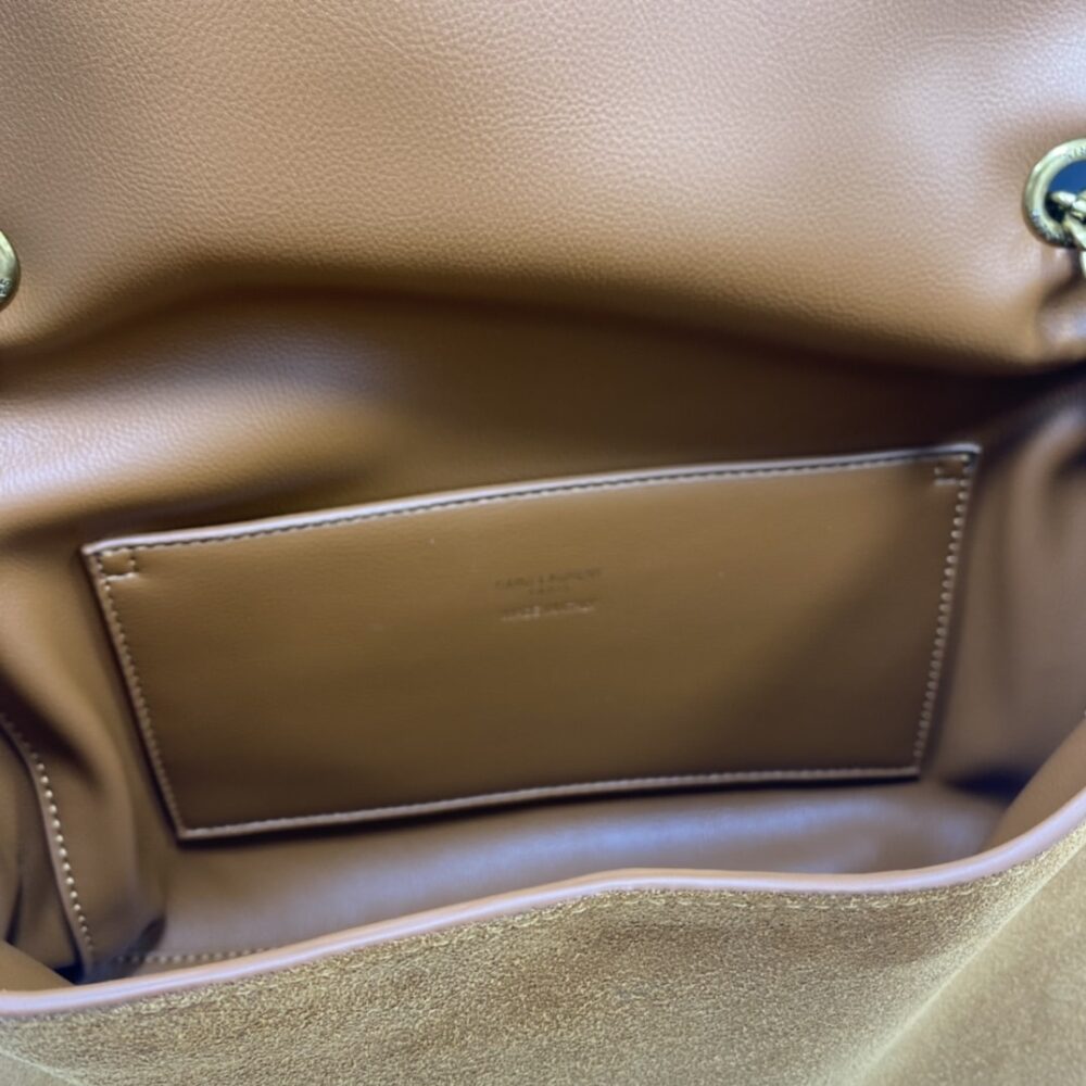 SAINT LAURENT KATE MEDIUM REVERSIBLE CHAIN BAG IN SUEDE AND SMOOTH LEATHER TAN - Image 3