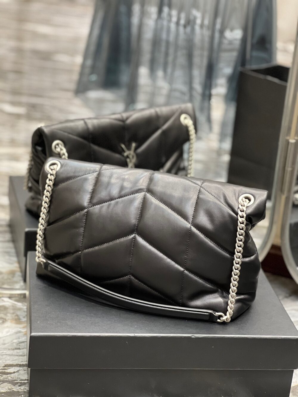 SAINT LAURENT PUFFER MEDIUM CHAIN BAG IN QUILTED 5774751EL001000 - Image 3