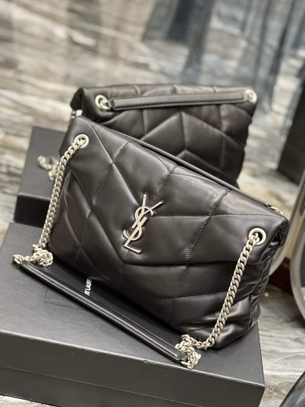 SAINT LAURENT PUFFER MEDIUM CHAIN BAG IN QUILTED 5774751EL001000 - Image 7