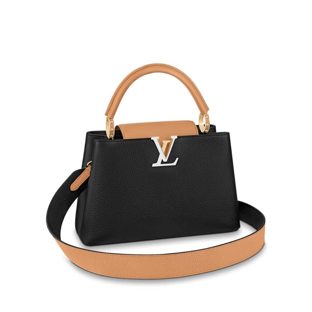 LOUIS VUITTON CAPUCINES BB BLACK ARIZONA 27CM M59466