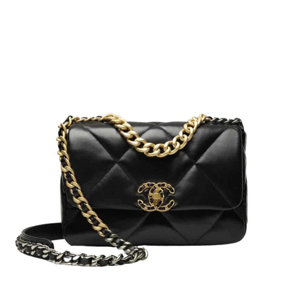 CHANEL 19 FLAP BAG BLACK 26CM