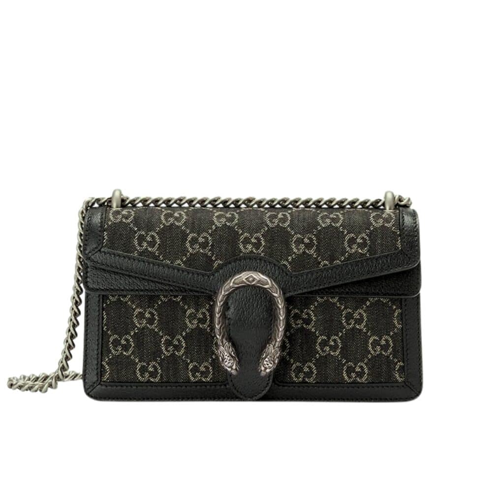 GUCCI DIONYSUS SMALL GG SHOULDER BAG BLACK 25CM 499623 UN3BN 1274