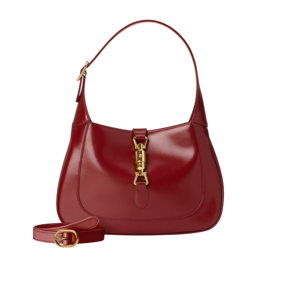 GUCCI JACKIE 1961 MEDIUM SHOULDER BAG RED LEATHER 27CM 636709 10O0G 6638