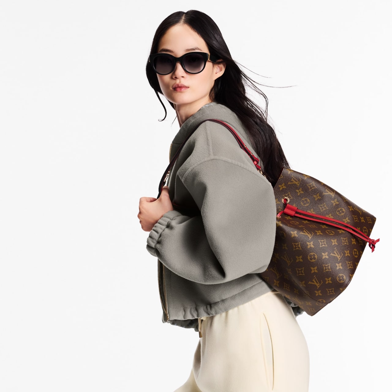 LOUIS VUITTON NÉONOÉ MM BAG RED 26CM M44021 - Image 6