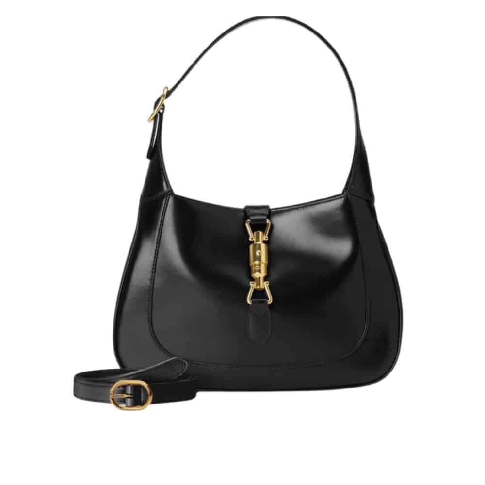 GUCCI JACKIE 1961 SMALL SHOULDER BAG BLACK 27CM 636709 10O0G 1000