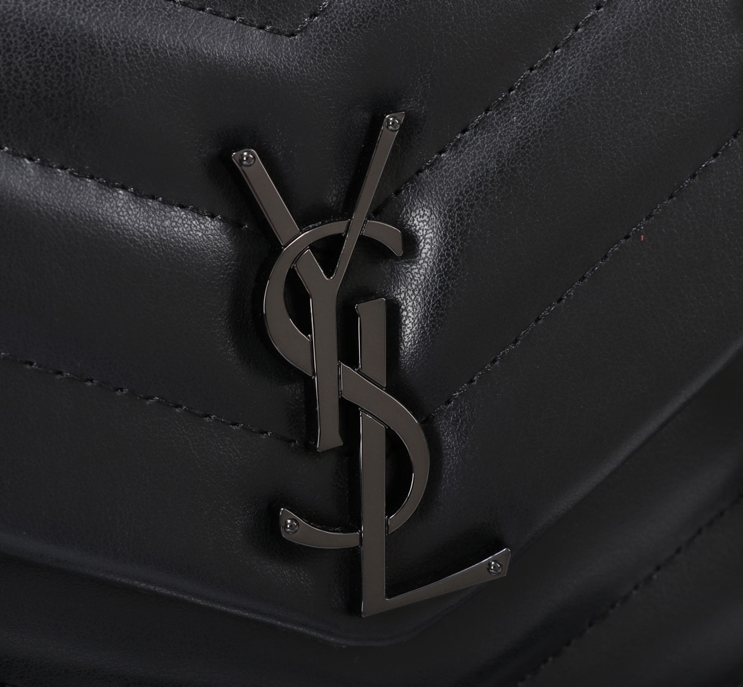 SAINT LAURENT LOULOU SMALL CHAIN BAG IN MATELASSÉ Y BLACK NOIR 23CM 494699DV7281000 - Image 3