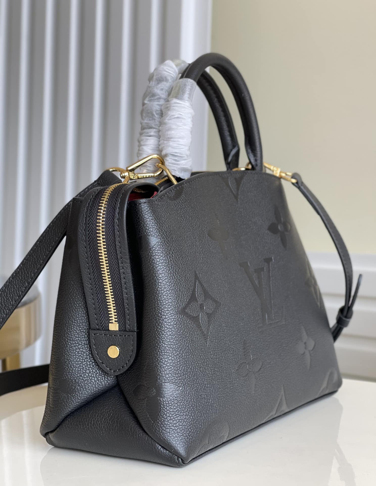 LOUIS VUITTON PETIT PALAIS MONOGRAM EMPREINTE LEATHER BLACK 29CM M58916 - Image 4