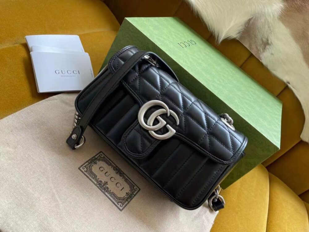 GUCCI MARMONT MINI SHOULDER BAG 446744 UM8AN 1000 - Image 4