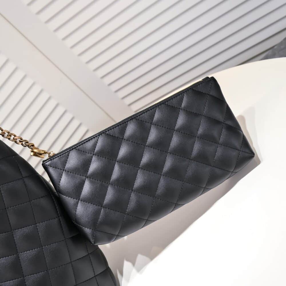 SAINT LAURENT ICARE MAXI SHOPPING BAG IN QUILTED BLACK 58CM 698651AAANG1000 - Image 3