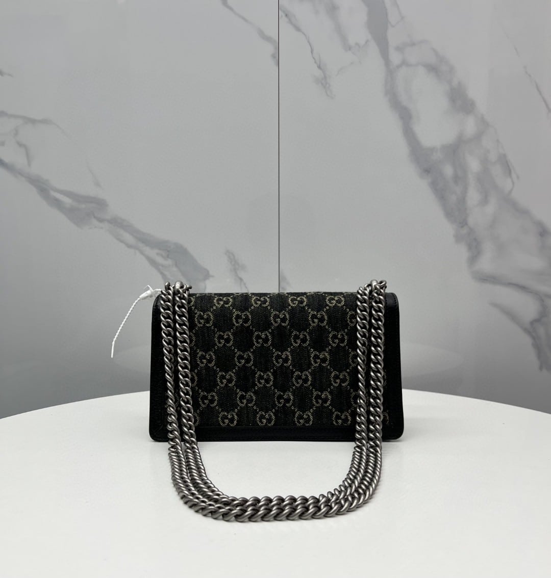 GUCCI DIONYSUS SMALL GG SHOULDER BAG BLACK 25CM 499623 UN3BN 1274 - Image 3