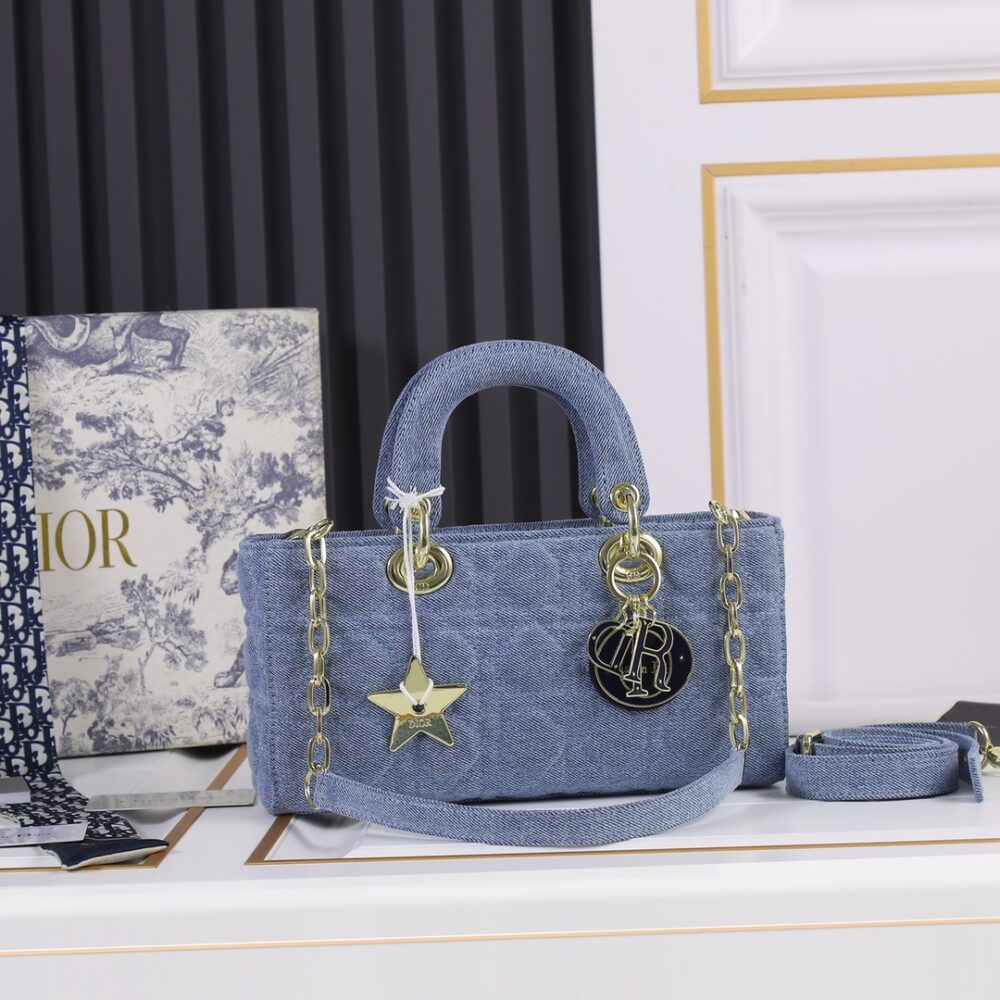 Alternative view of DIOR MEDIUM LADY D-JOY BAG BLUE 26CM M0540WTJA_M928