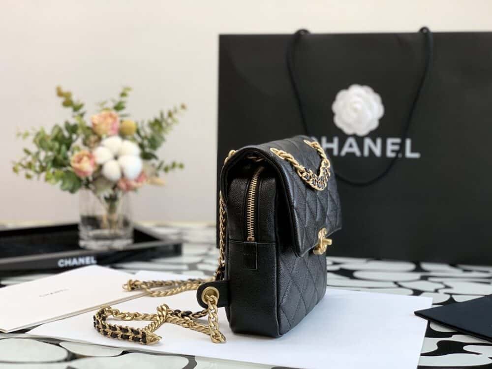 CHANEL CC MINI FLAP BACKPACK BLACK 20CM - Image 3