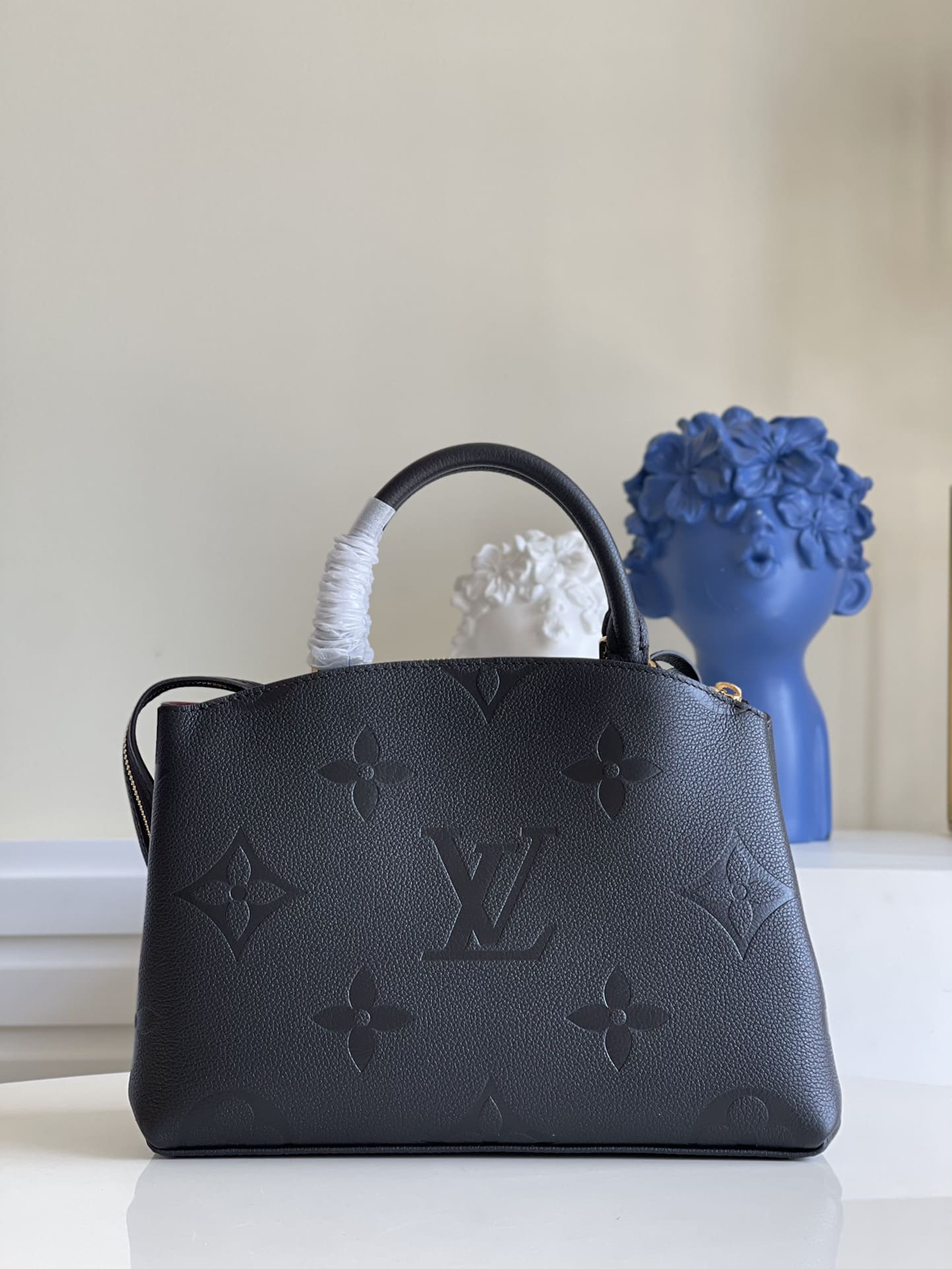 LOUIS VUITTON PETIT PALAIS MONOGRAM EMPREINTE LEATHER BLACK 29CM M58916 - Image 2