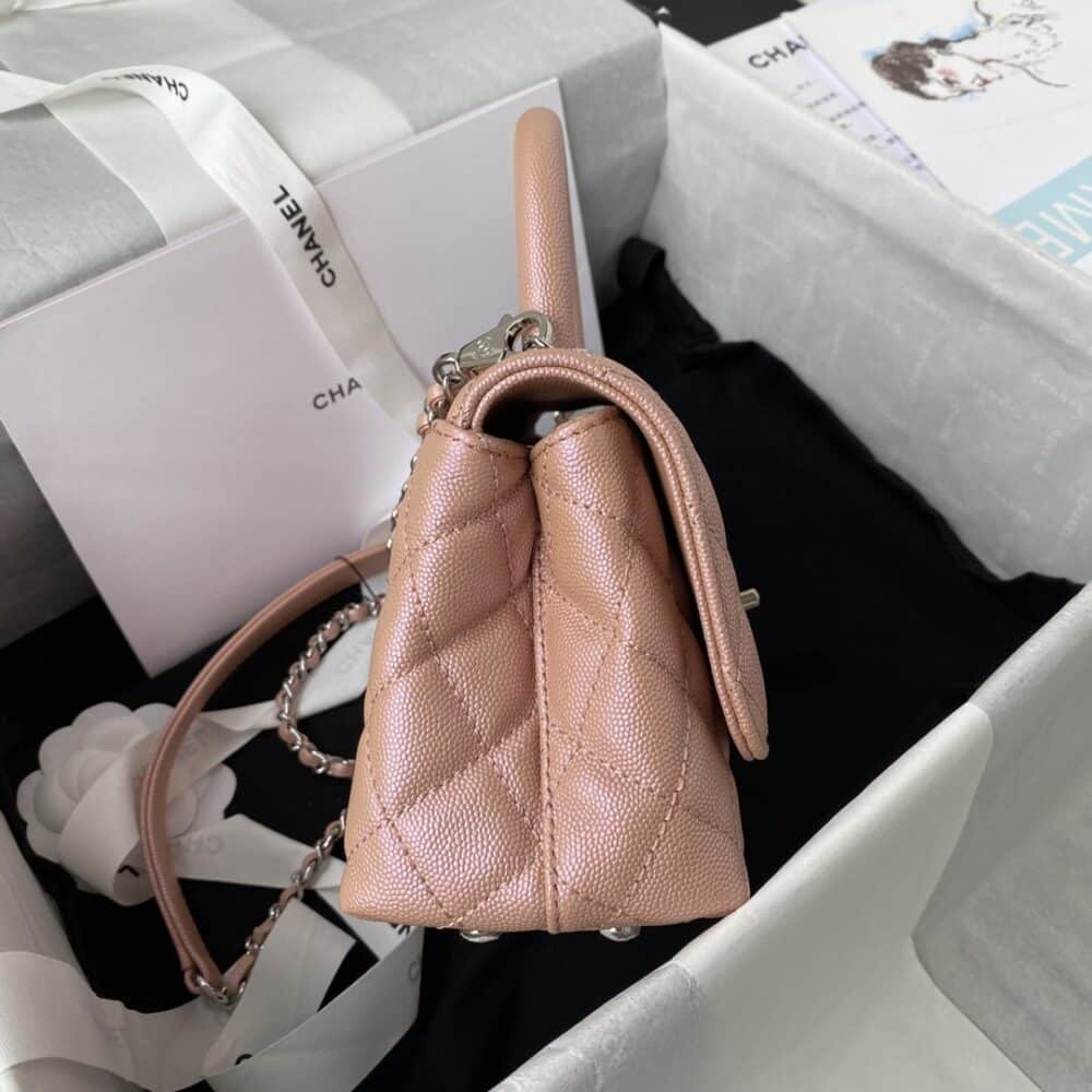 CHANEL HANDBAG PINK 19CM AS2215 - Image 8