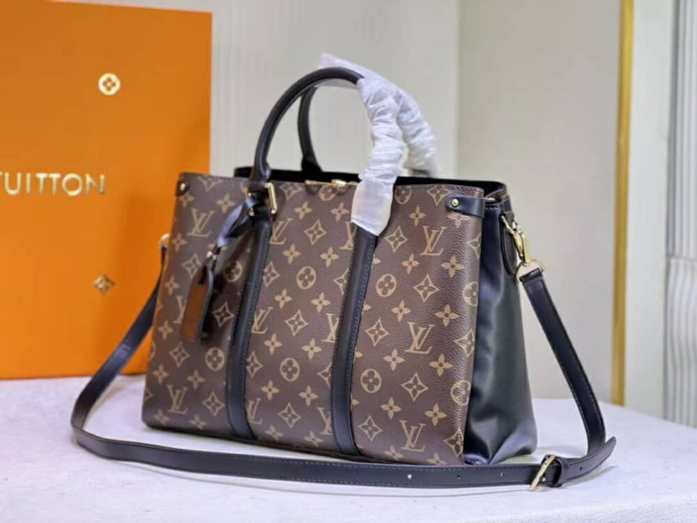 LOUIS VUITTON SOUFFLOT MM 36CM BLACK M44817 - Image 4