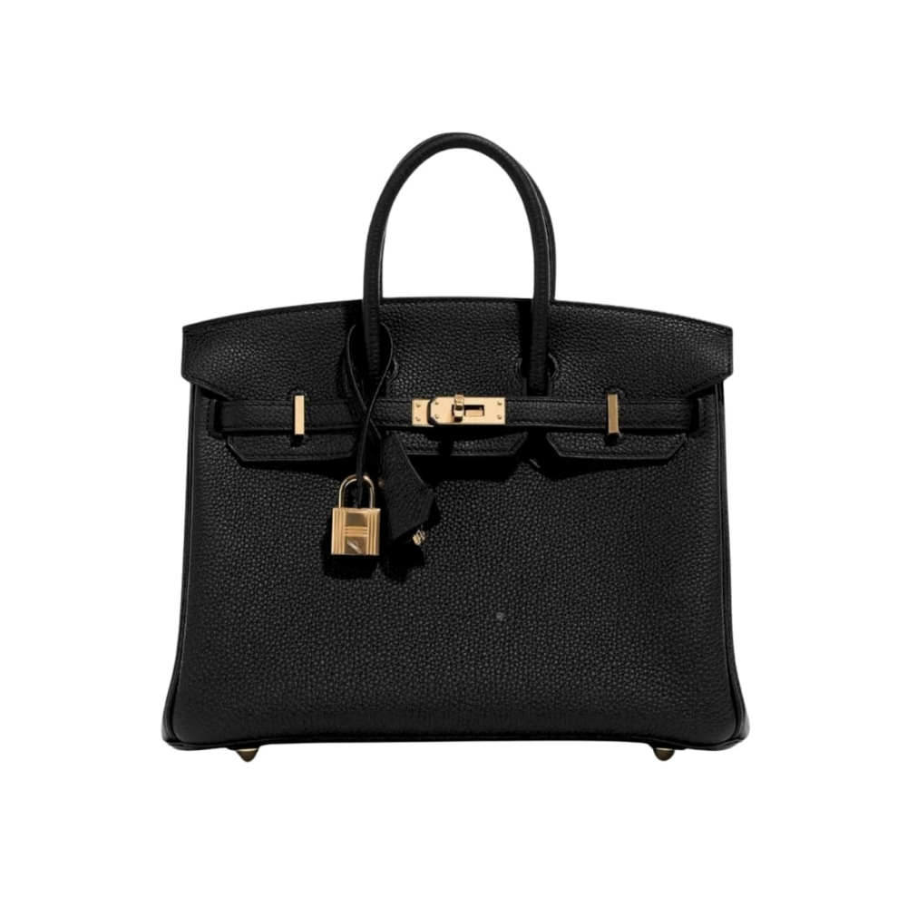 Hermes Birkin 25 Togo Leather Gold Hardware Black 25Cm