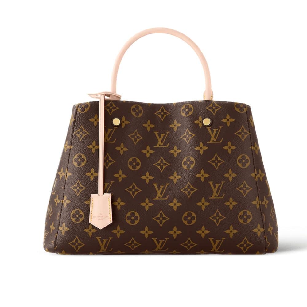 LOUIS VUITTON MONTAIGNE MM MONOGRAM COATED CANVAS BROWN 33CM M41056