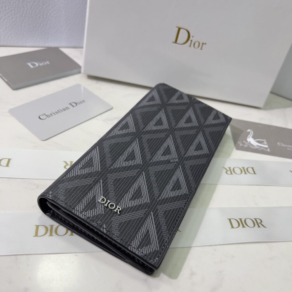 Alternative view of DIOR VERTICAL LONG WALLET BLACK CD DIAMOND CANVAS 17.5CM 2ESBC002DCO H43E