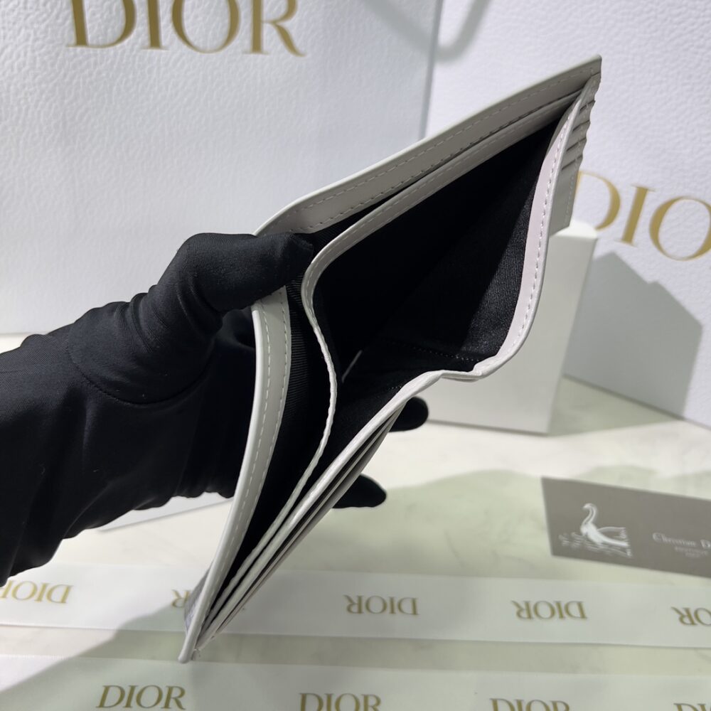 Alternative view of DIOR WALLET GREY CD DIAMOND CANVAS 11CM
