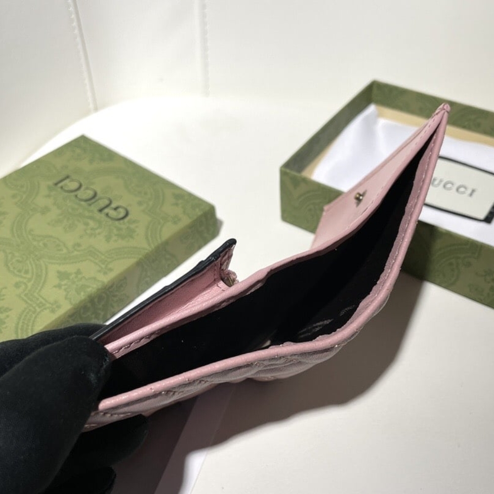 GUCCI GG MARMONT CARD CASE WALLET PINK 11CM 466492 DTD1T 6433 - Image 4